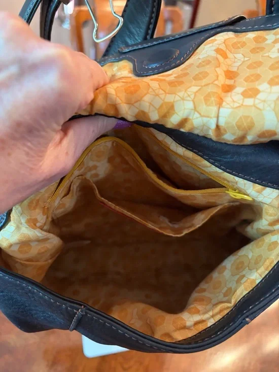 HOBO Black Integrated Leather Strap Crossbody Bag with Brass Accent - Picture 8 of 10